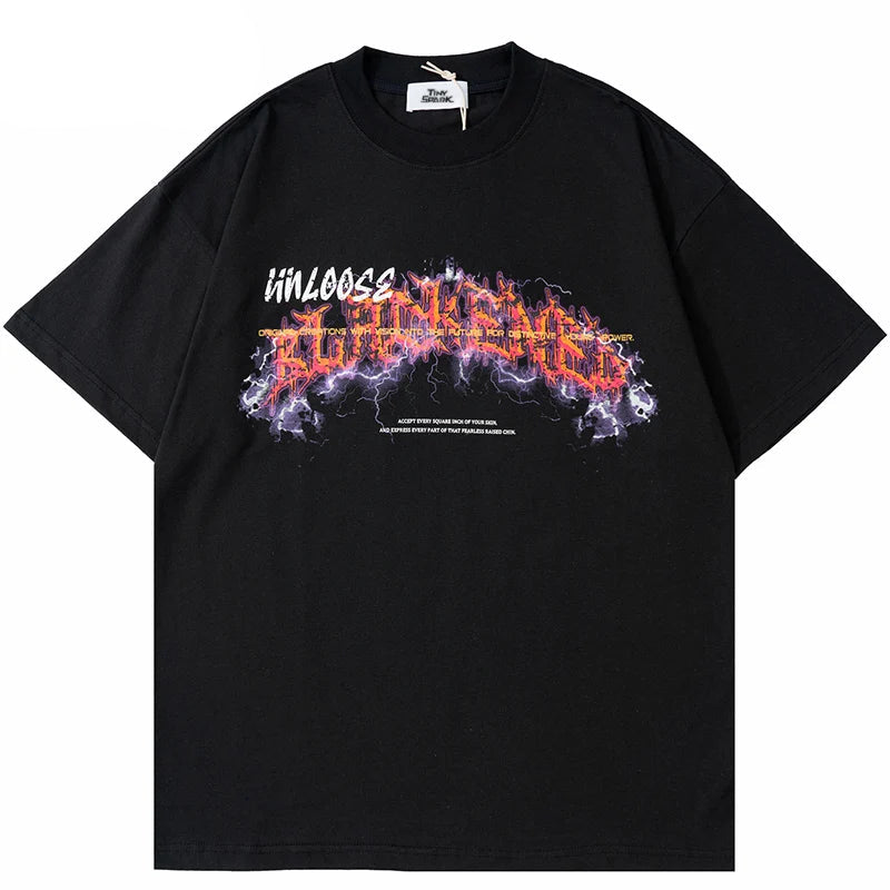 T-Shirt mit Blitz-Buchstaben-Print