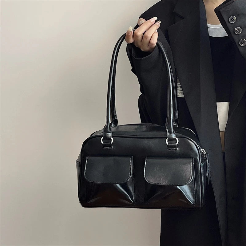 Bolso de hombro con doble bolsillo Y2K