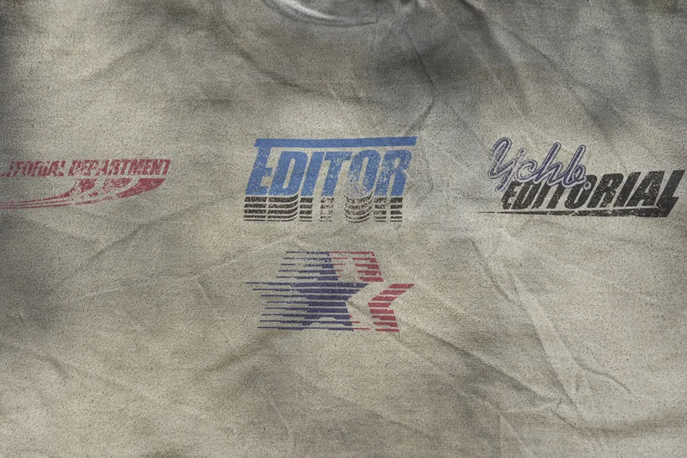 Vintage Letter Print Crew Neck T-Shirt