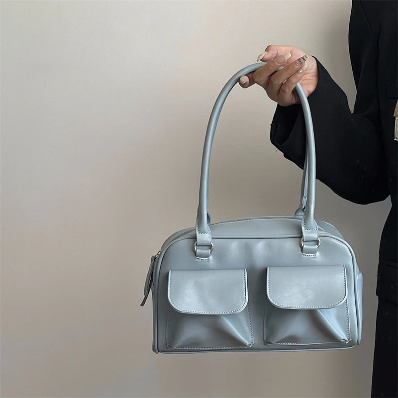 Bolso de hombro con doble bolsillo Y2K