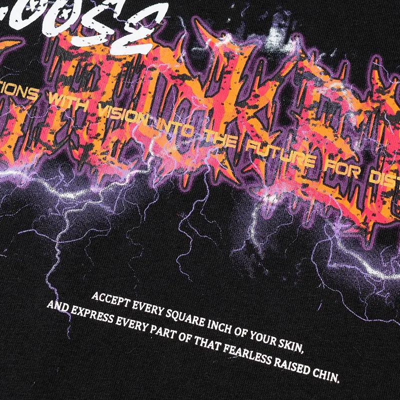T-Shirt mit Blitz-Buchstaben-Print