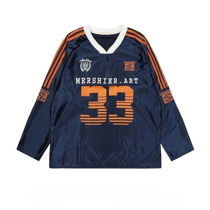 Camiseta deportiva retro con contraste de colores