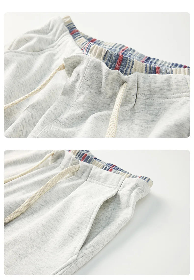 Pantalones deportivos casuales holgados con cordón elástico