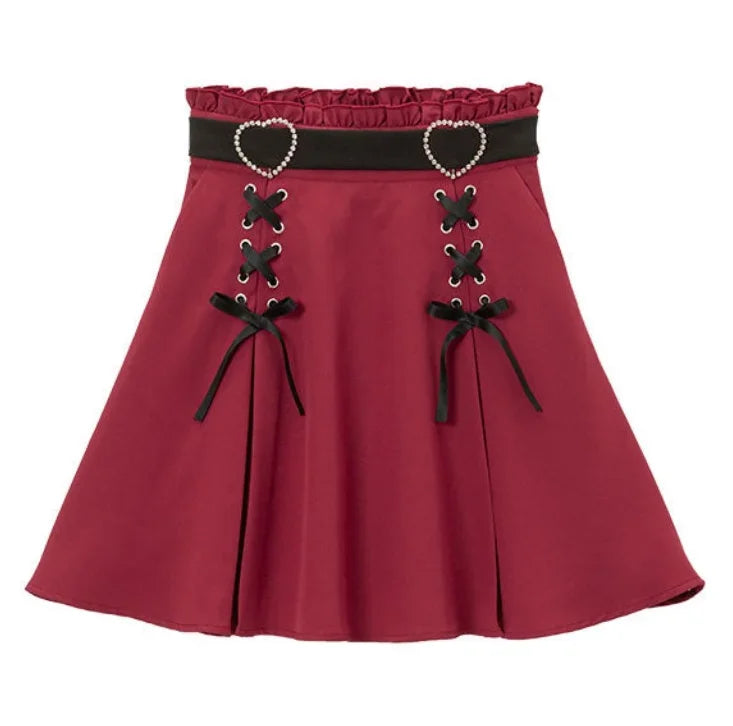 Süßer Gothic High Waist Minirock