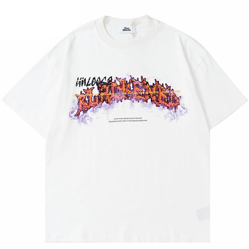 T-Shirt mit Blitz-Buchstaben-Print