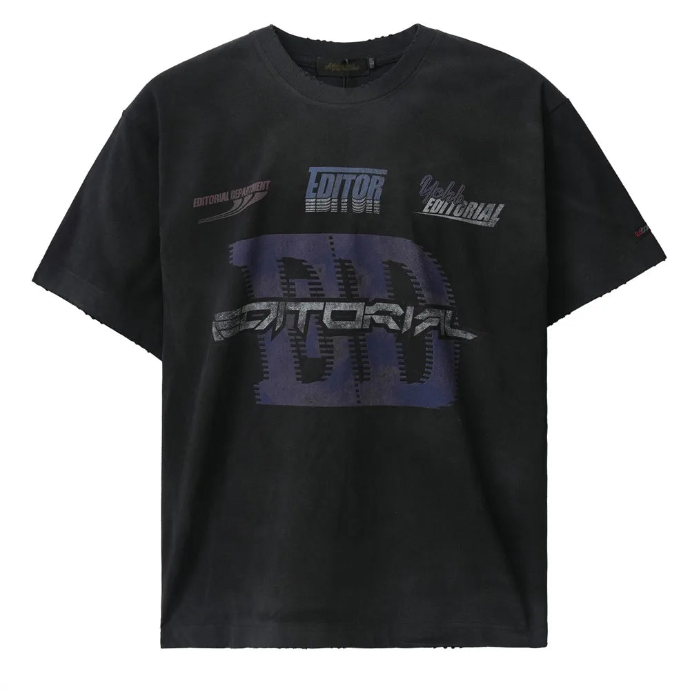 Vintage Letter Print Crew Neck T-Shirt
