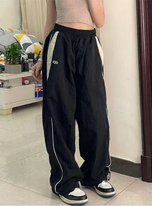 Y2K Cargo Wide Leg Parachute Sweatpants