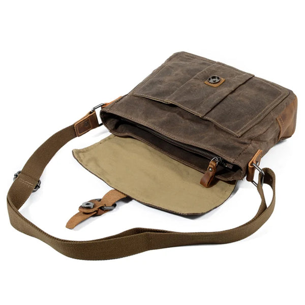 Waterproof Canvas Crossbody Messenger Bag