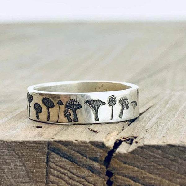 Bohemian Handmade Carved Flower Ring