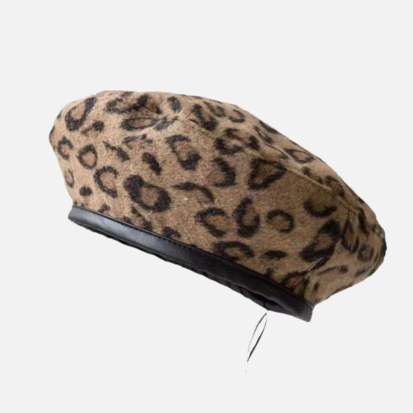 Leopard Beret Hat