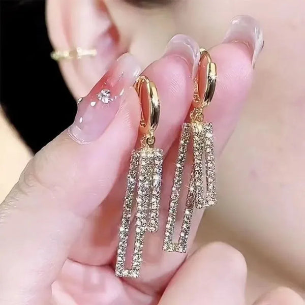 Rectangular Buckle Vintage Earrings