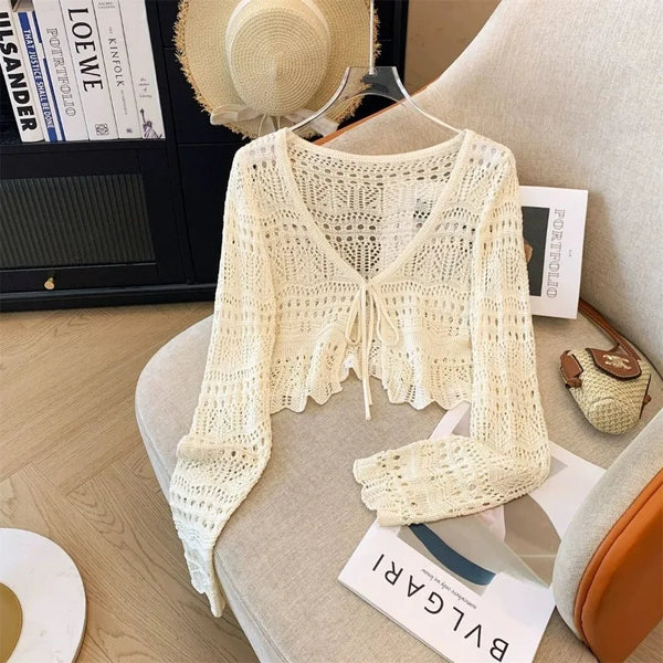 Handmade Long-sleeved Knitted Cardigan