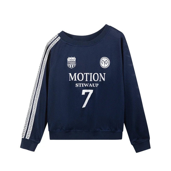 Off-shoulder Y2K Women's Sweatshirt