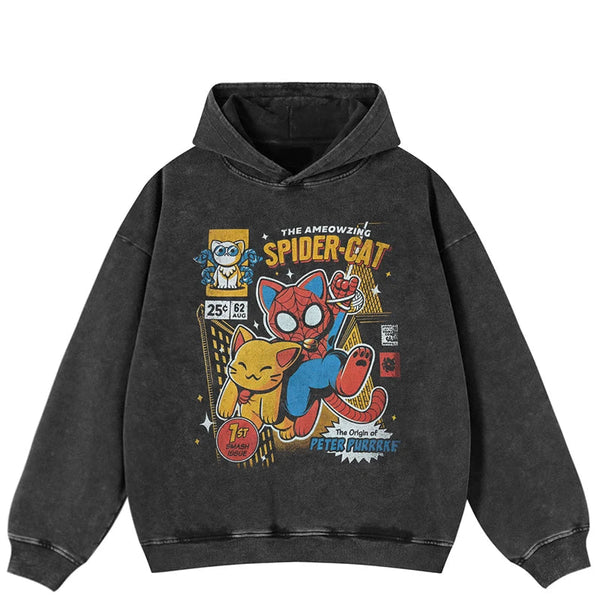 Spider Cat Cartoon Hoodie