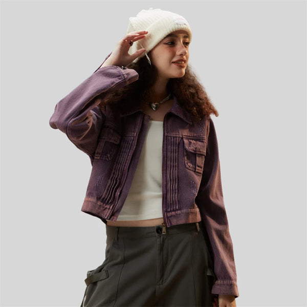 Vintage Chic Damen Jeansjacke