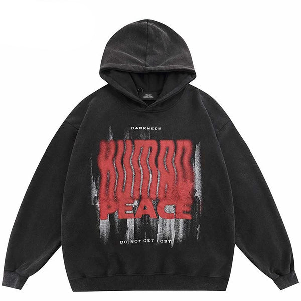 Darkness Peace Shadow Graphic Hoodie