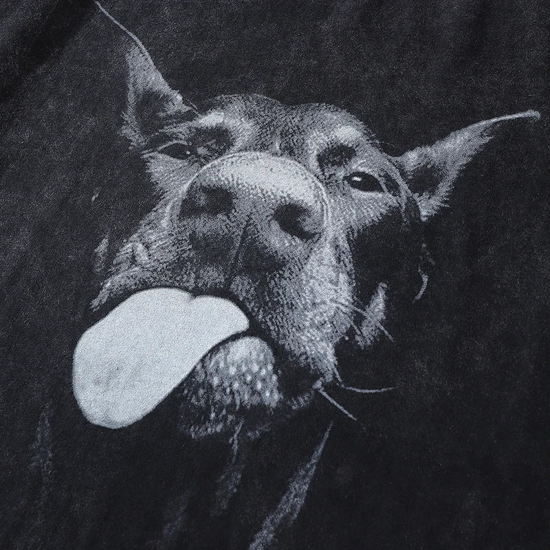 Gewaschenes Dobermann-Hunde-T-Shirt