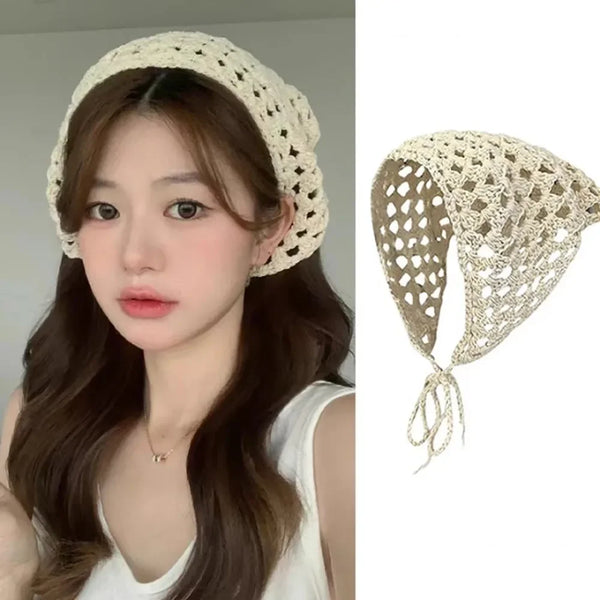 Vintage Knitted Hollow Triangle Headband