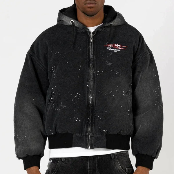 Oversized Gothic Zip Hoodie