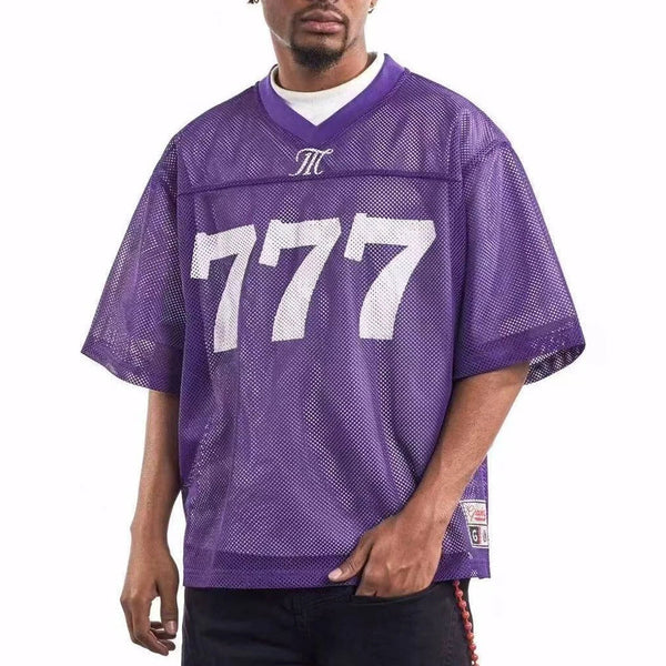 777 Breathable Mesh Hollow Retro T-Shirt