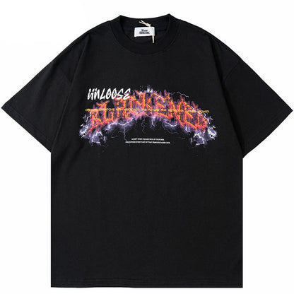 T-Shirt mit Blitz-Buchstaben-Print