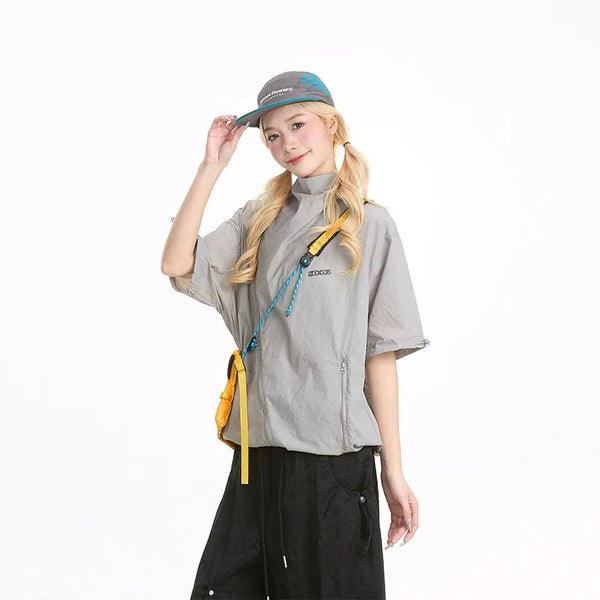 Quick Dry Loose Fit Zipper Shirt
