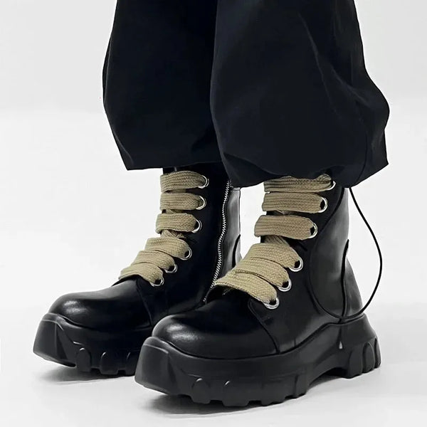 Chunky Heels Platform Ankle Boots Knight