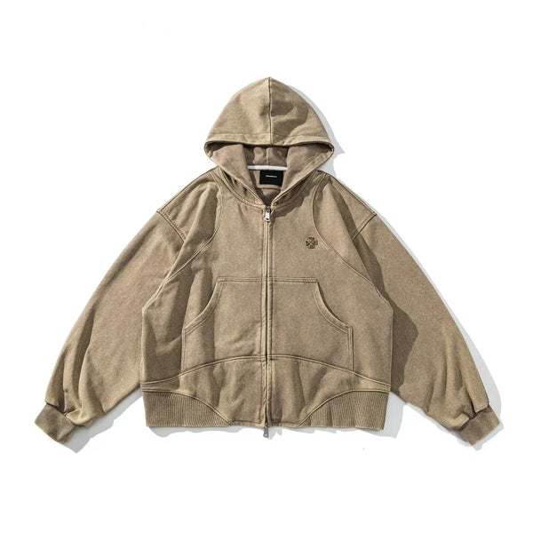 Solid Color Casual Trendy Vintage Hoodies