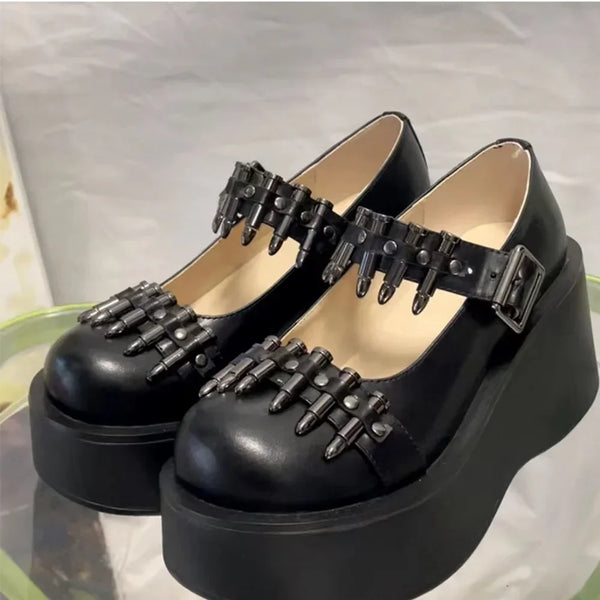 Rivet Buckle Punk Party Shoes