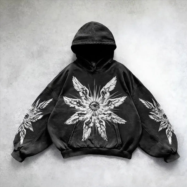 Retro Oversize Gothic Revival Hoodie Shirt