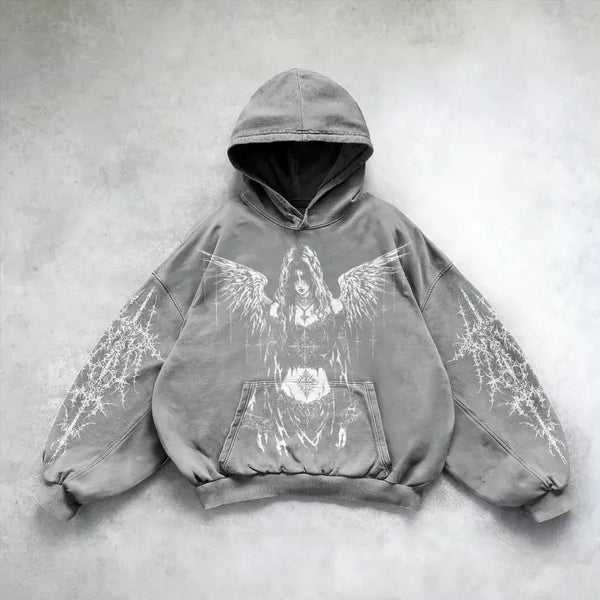 Y2K Flux Oversized Tribial Hoodie