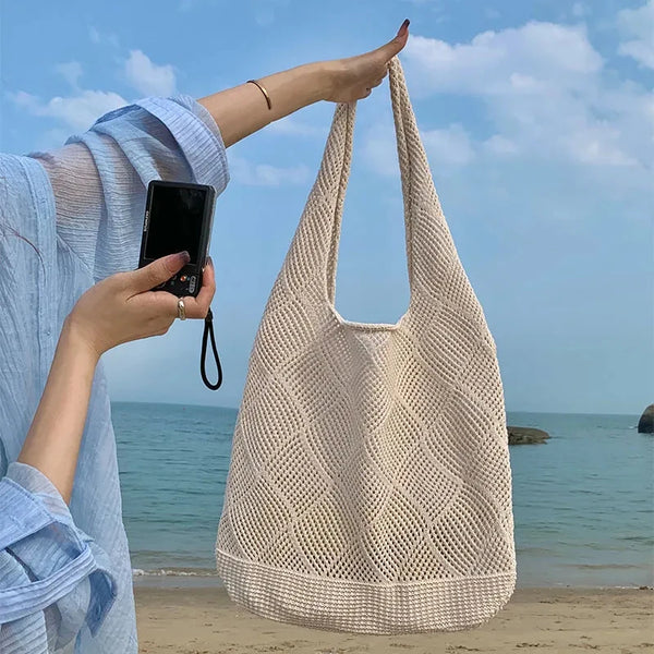 Retro Handmade Crochet Women's Handbag