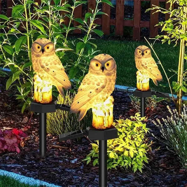Solar Lamp Owl Animal Garden Lights