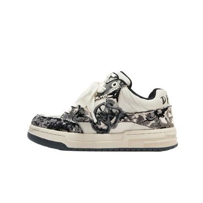 Vintage Graffiti Skateboard Sneakers