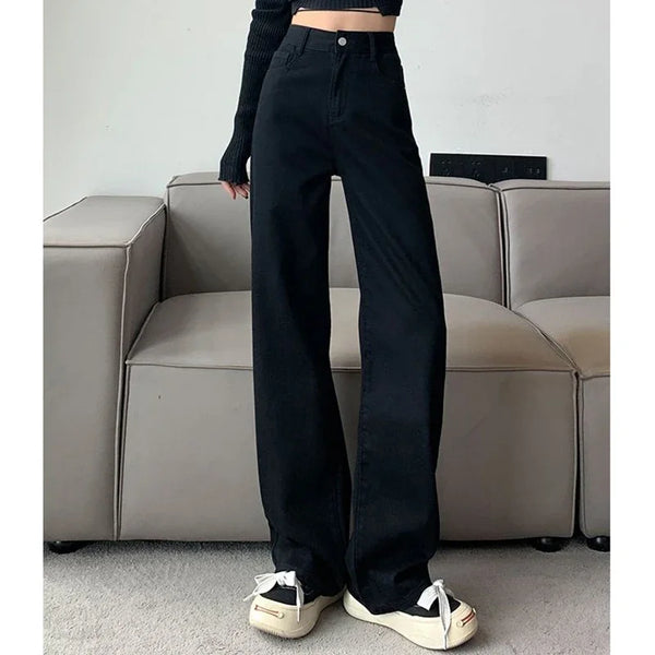 Straight Fit High Waist Jeans