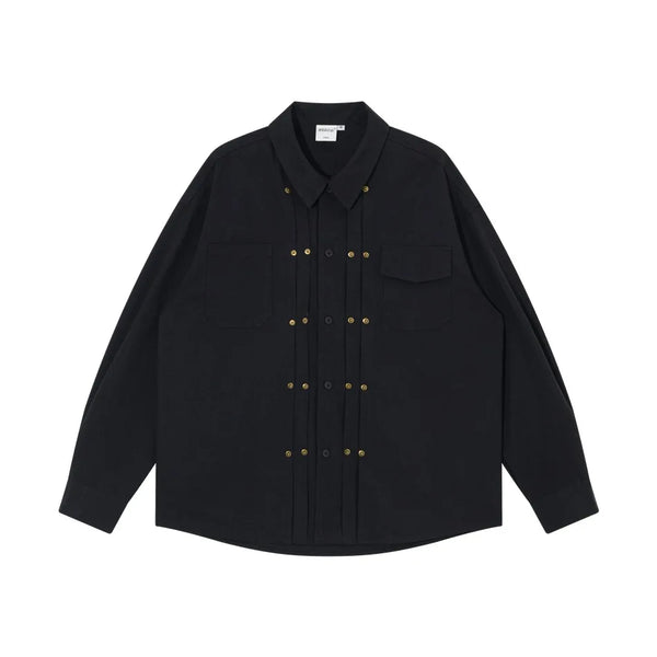 Retro Japanese Pleated Loose Blouse Shirt