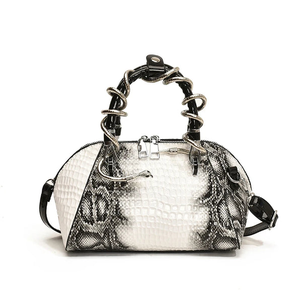 Crocodile Pattern Serpentine Hand Bag
