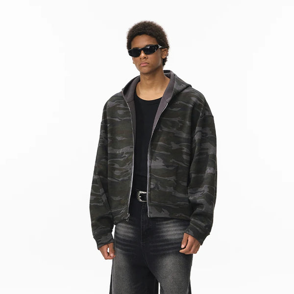 Camo Reversible Zip-Up Hoodie