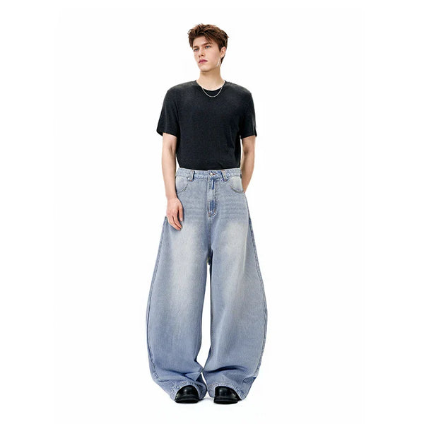 Bamboo Knit Curved Baggy Jeans