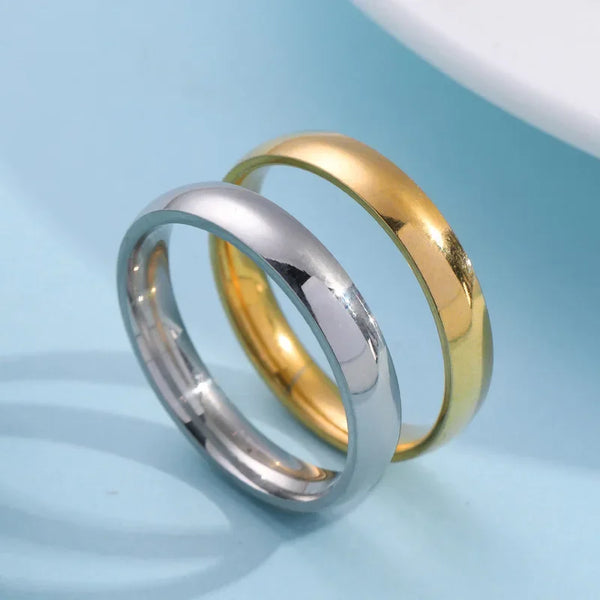 Cricular Stainless Steel Couple Rings