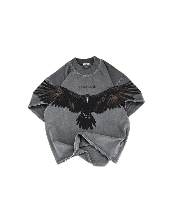 Y2K American Eagle Pattern Cotton T-Shirt