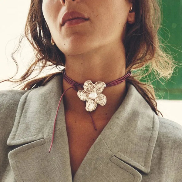 Vintage Metal Flower Necklaces