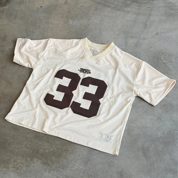 Retro Mesh Football Jersey Sports T-Shirt