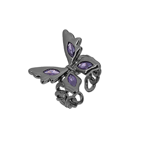 Gothic Buttefuly Adjustable Ring