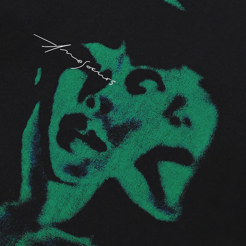 Green abstract design on a black background with 'Huf' branding.