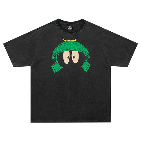 Vintage Korean High Street Black T-Shirt