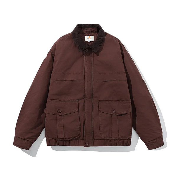 Warm Corduroy Padded Windbreaker Jacket