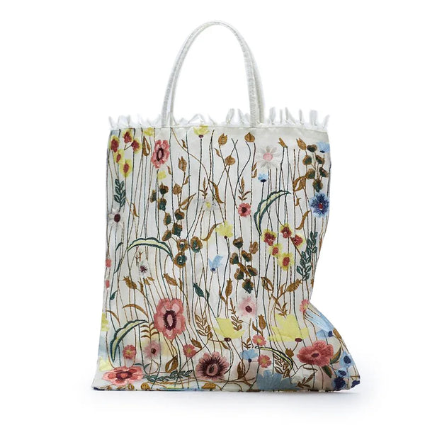 Summer Flowers Embroidery Shoulder Bag