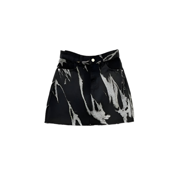 Y2K Raw Edges Skirt