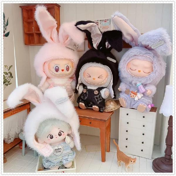 Lobubu-Inspired Plush Rabbit Ear Head Cover